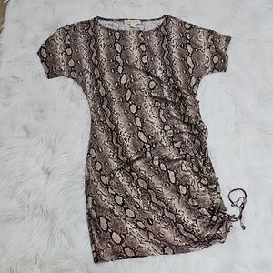 Vintage Michael Kors Brown Snake Print Dress NWT
